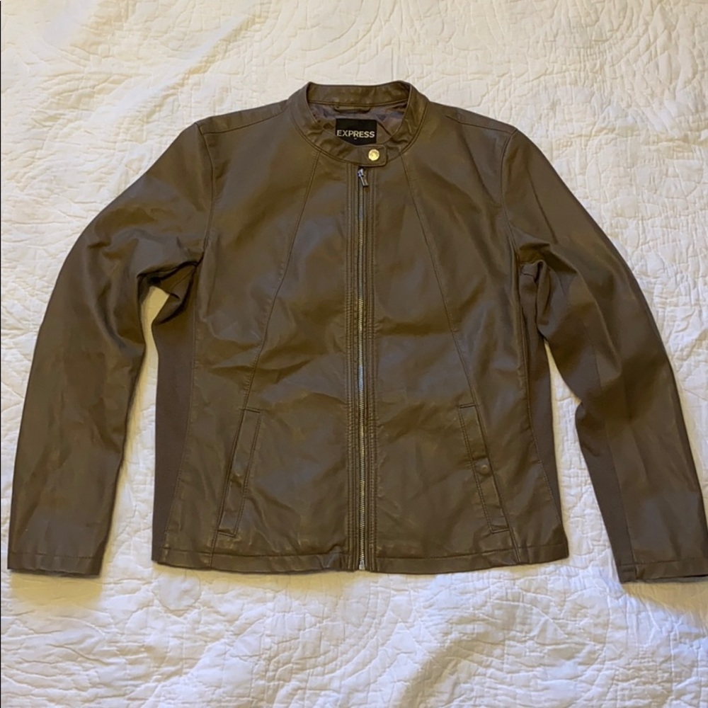 Faux Leather Moto Jacket